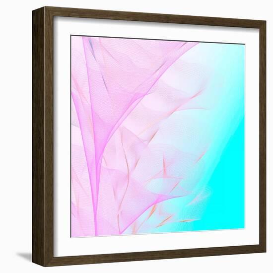 Dreamy Pastel Vibes - Pink &Turquoise Flow Motion-Dominique Vari-Framed Art Print