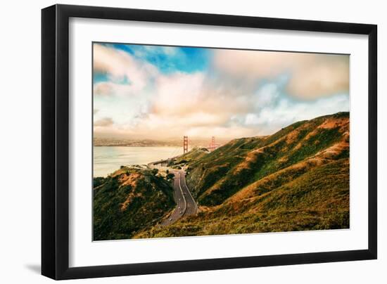 Dreamy Road Into San Francisco, Cloudscape at Golden Gate Bridge-Vincent James-Framed Photographic Print
