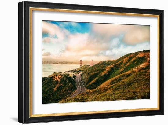 Dreamy Road Into San Francisco, Cloudscape at Golden Gate Bridge-Vincent James-Framed Photographic Print