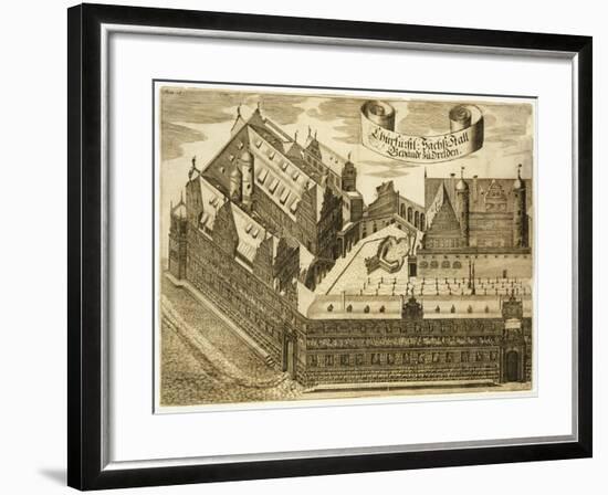 Dresden Castle, Germany 17th Century Print-null-Framed Giclee Print