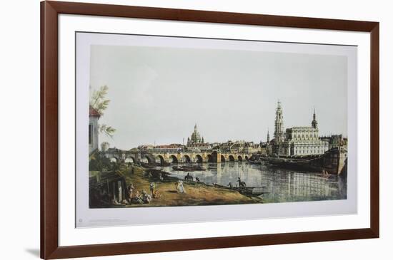 Dresden, from the right Bank of the Elbe-Canaletto-Framed Collectable Print