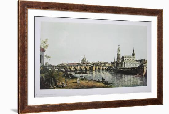 Dresden, from the right Bank of the Elbe-Canaletto-Framed Collectable Print