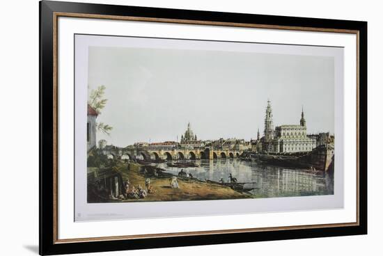 Dresden, from the right Bank of the Elbe-Canaletto-Framed Collectable Print