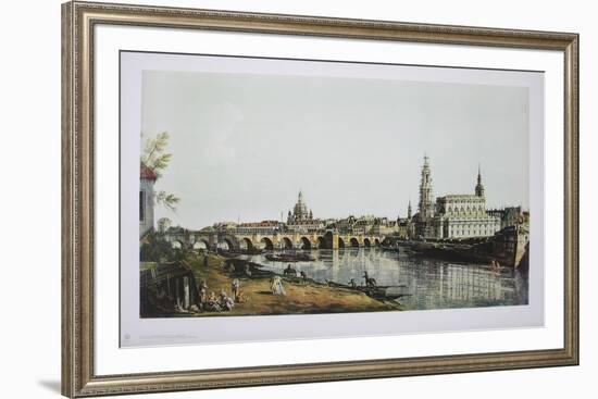 Dresden, from the right Bank of the Elbe-Canaletto-Framed Collectable Print