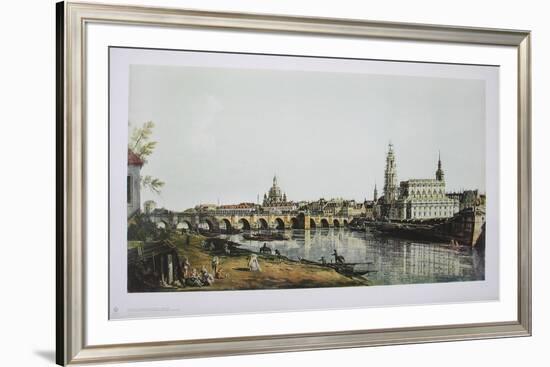 Dresden, from the right Bank of the Elbe-Canaletto-Framed Collectable Print