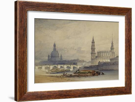 Dresden from the River Elbe, 1853-William Callow-Framed Giclee Print