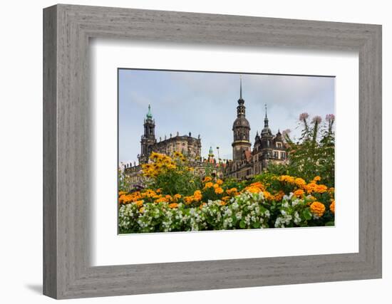 Dresden, Summer, Dresden Cathedral, Castle-Catharina Lux-Framed Photographic Print