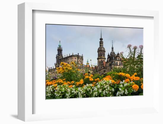 Dresden, Summer, Dresden Cathedral, Castle-Catharina Lux-Framed Photographic Print