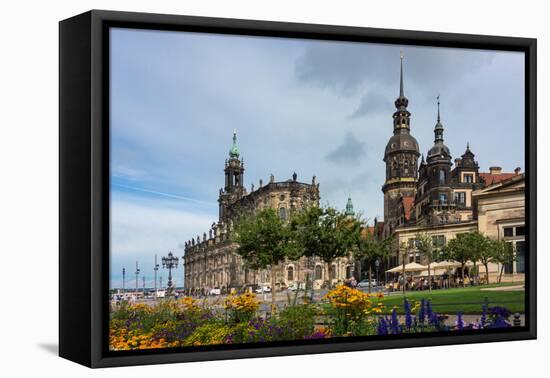 Dresden, Summer, Dresden Cathedral, Castle-Catharina Lux-Framed Premier Image Canvas