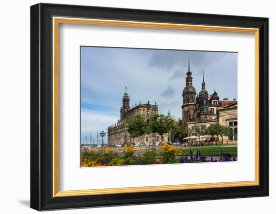 Dresden, Summer, Dresden Cathedral, Castle-Catharina Lux-Framed Photographic Print