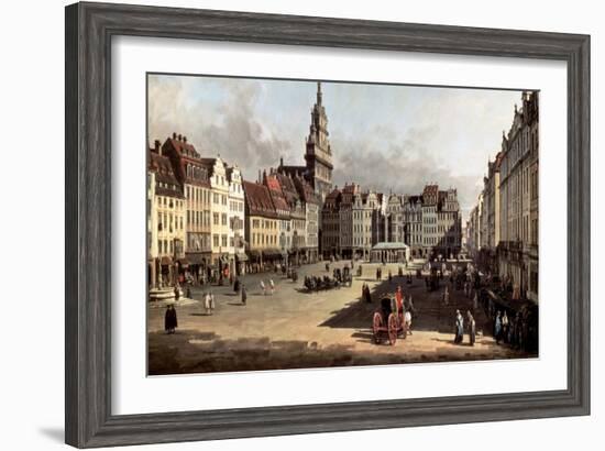 Dresden, the Old Market from Castle Street-Bernardo Bellotto-Framed Art Print