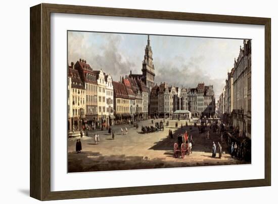 Dresden, the Old Market from Castle Street-Bernardo Bellotto-Framed Art Print