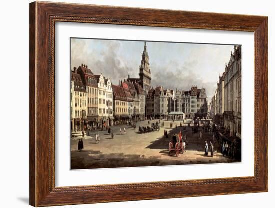 Dresden, the Old Market from Castle Street-Bernardo Bellotto-Framed Art Print