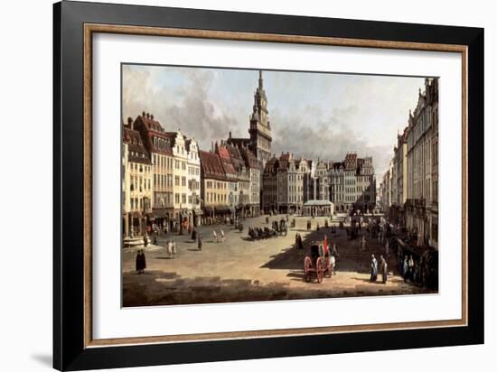 Dresden, the Old Market from Castle Street-Bernardo Bellotto-Framed Art Print