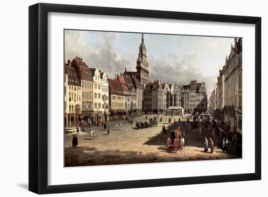 Dresden, the Old Market from Castle Street-Bernardo Bellotto-Framed Art Print