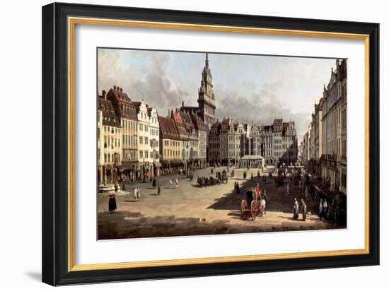 Dresden, the Old Market from Castle Street-Bernardo Bellotto-Framed Art Print