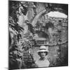 Dress and Hat with Multi Colored Rosettes Made of Ribbon on Each Side, by Cuban Designer Adolfo-Gordon Parks-Mounted Photographic Print