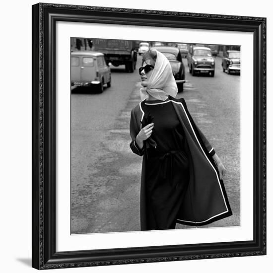 Dress and Jacket with White and Black Trim, 1960s-John French-Framed Giclee Print