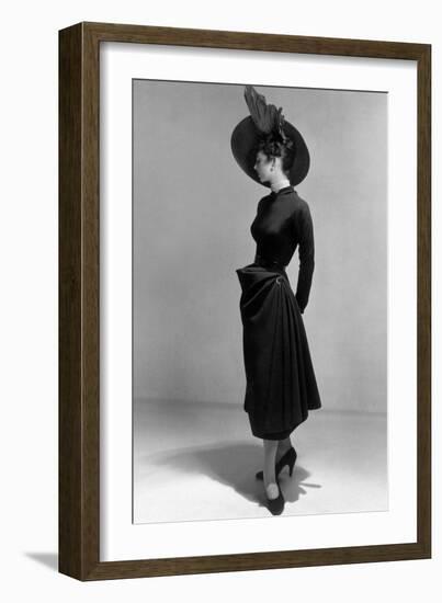 Dress by Christian Dior, 1948 (New Look Style)-null-Framed Photo