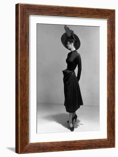 Dress by Christian Dior, 1948 (New Look Style)-null-Framed Photo