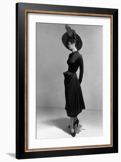 Dress by Christian Dior, 1948 (New Look Style)-null-Framed Photo