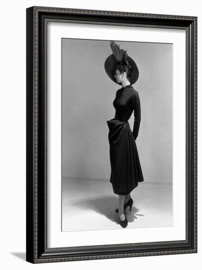 Dress by Christian Dior, 1948 (New Look Style)-null-Framed Photo