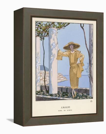 Dress by Worth-Georges Barbier-Framed Stretched Canvas