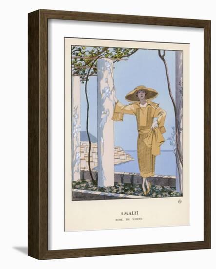 Dress by Worth-Georges Barbier-Framed Art Print