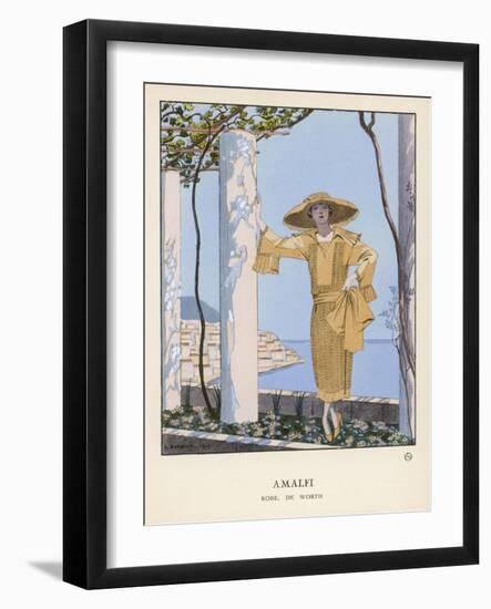 Dress by Worth-Georges Barbier-Framed Art Print