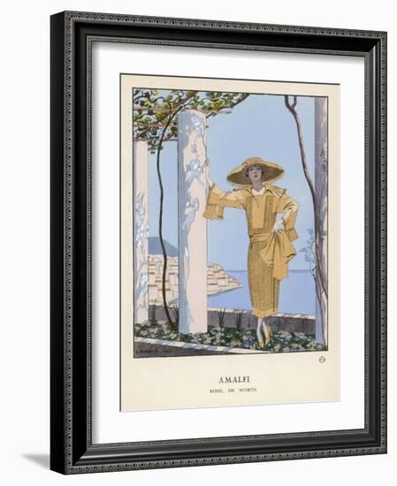 Dress by Worth-Georges Barbier-Framed Art Print