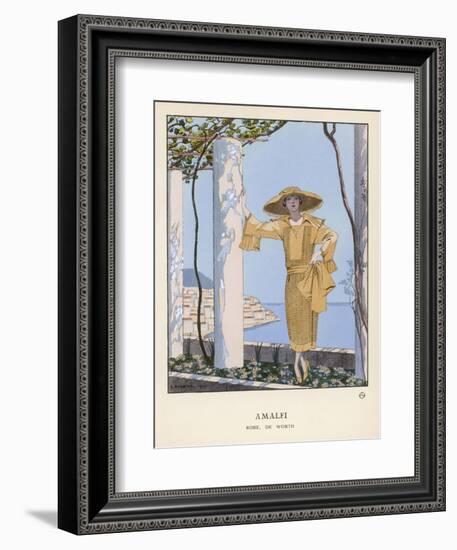 Dress by Worth-Georges Barbier-Framed Art Print