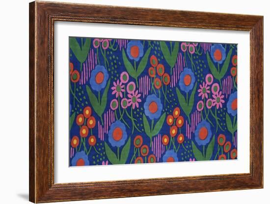 Dress Fabric, Block Printed Satin, France, 1919-null-Framed Giclee Print