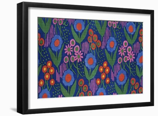 Dress Fabric, Block Printed Satin, France, 1919-null-Framed Giclee Print