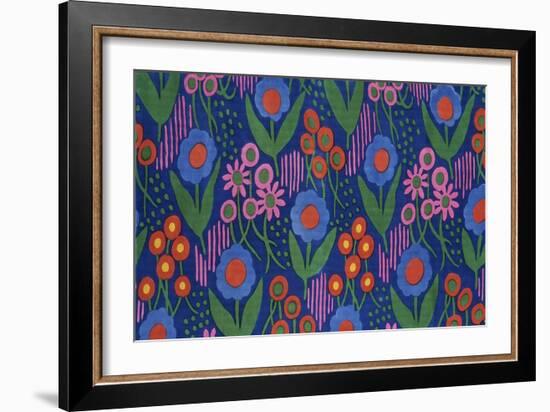 Dress Fabric, Block Printed Satin, France, 1919-null-Framed Giclee Print