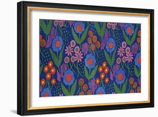 Dress Fabric, Block Printed Satin, France, 1919-null-Framed Giclee Print