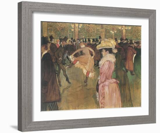 Dressage des nouvelles, par Valentin le Desosse (Moulin Rouge)-Henri de Toulouse-Lautrec-Framed Giclee Print