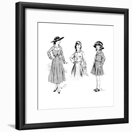 Dresses for Young Girls, 1915-null-Framed Giclee Print