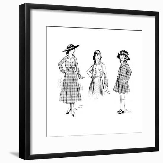 Dresses for Young Girls, 1915-null-Framed Giclee Print