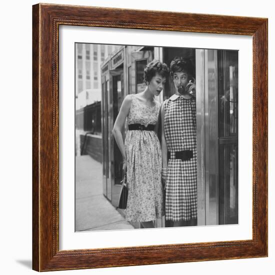 Dresses Stressing the Misplaced Belt-Nina Leen-Framed Photographic Print