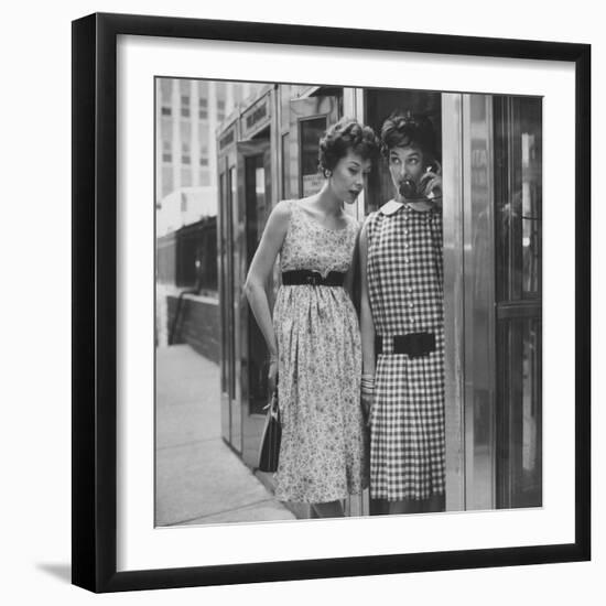 Dresses Stressing the Misplaced Belt-Nina Leen-Framed Photographic Print