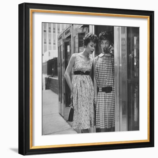 Dresses Stressing the Misplaced Belt-Nina Leen-Framed Photographic Print