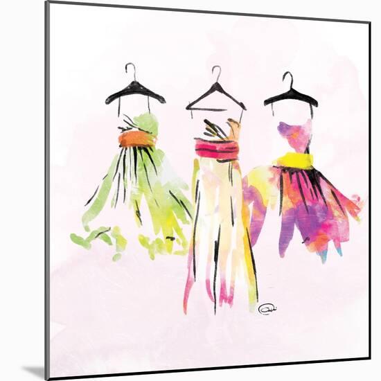 Dresses Watercolor-OnRei-Mounted Art Print