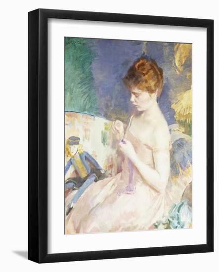 Dressing Dolls-Cecilia Beaux-Framed Giclee Print