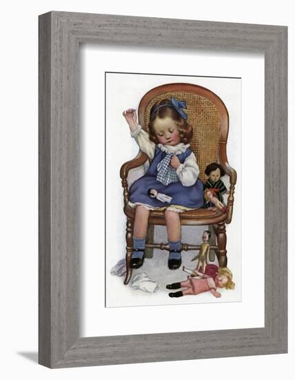 Dressing Dolly, 1911-null-Framed Photographic Print