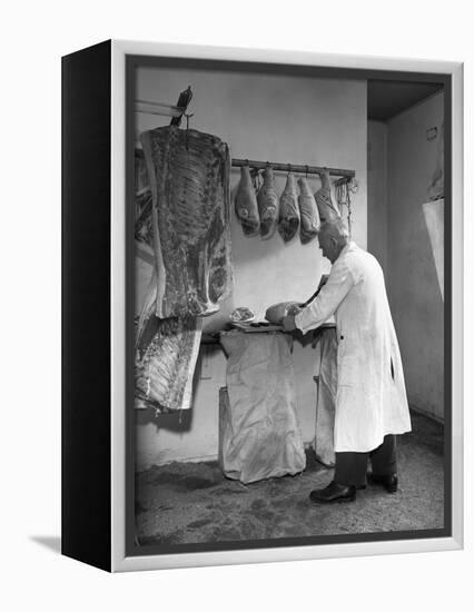 Dressing Meat for Sale, Rawmarsh, South Yorkshire, 1955-Michael Walters-Framed Premier Image Canvas