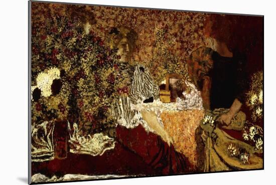 Dressing Table (in the flowers); Le Table de Toilette (Dans le Fleurs)-Edouard Vuillard-Mounted Giclee Print