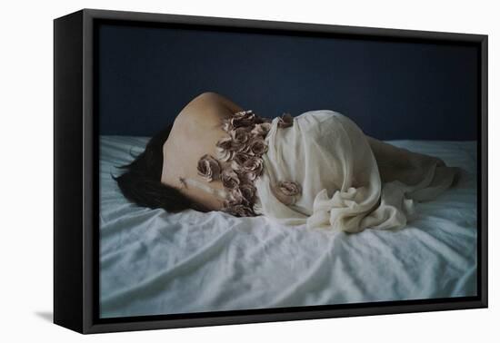 Dressing with Roses-Michalina Wozniak-Framed Premier Image Canvas