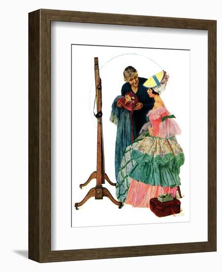 "Dressmaker", January 31,1931-Norman Rockwell-Framed Giclee Print