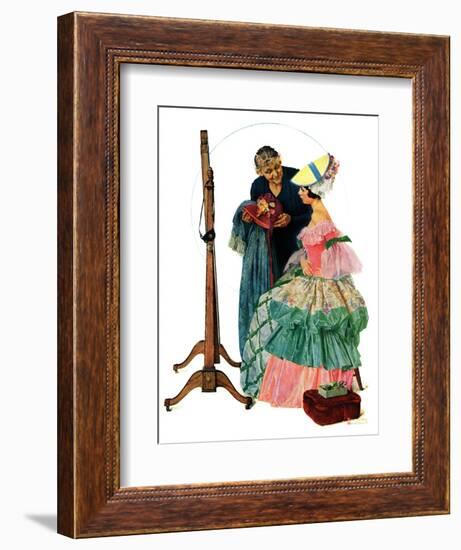 "Dressmaker", January 31,1931-Norman Rockwell-Framed Giclee Print