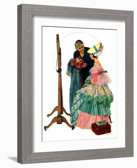 "Dressmaker", January 31,1931-Norman Rockwell-Framed Giclee Print